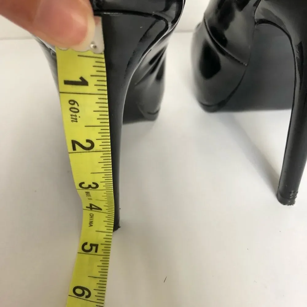 Guess Black Patent Leather 5 Inch Heels, Size 6.5M - Picture 6 of 8